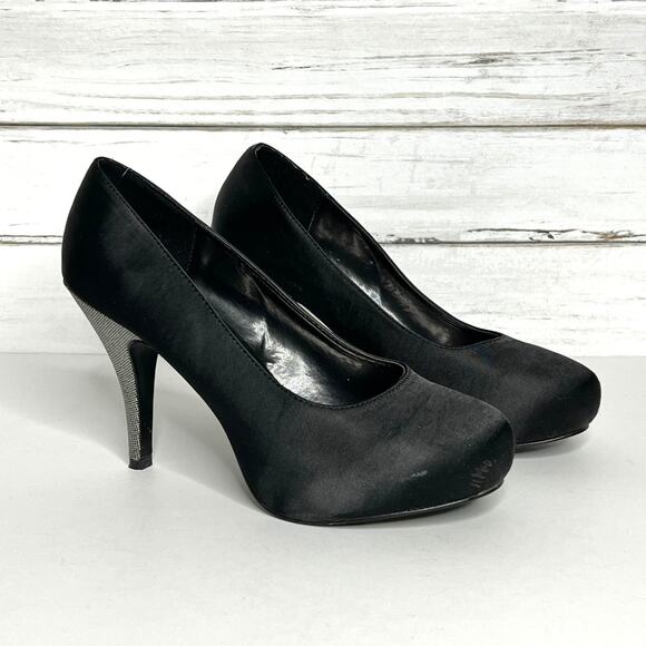 Unlisted Flawless Platform Heels Black Silver Shoe Size 10 - Picture 8 of 8